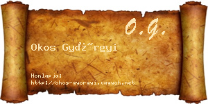 Okos Györgyi névjegykártya